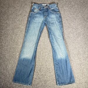 Wrangler Retro Boys Relaxed Bootcut Jeans Blue Medium Wash BRT20NS Size 16 Slim